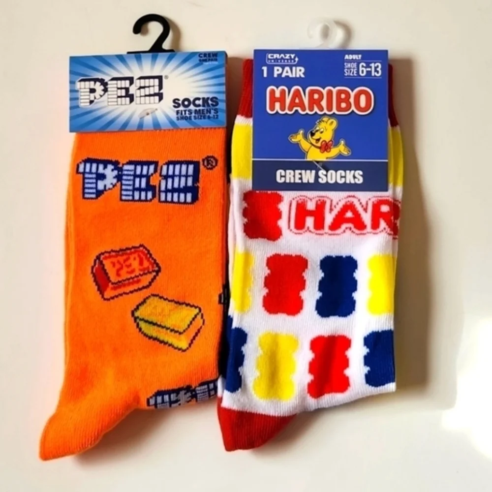 Novelty Candy Socks Gummie Bears and‎ PEZ Size 6-12 and 6-13